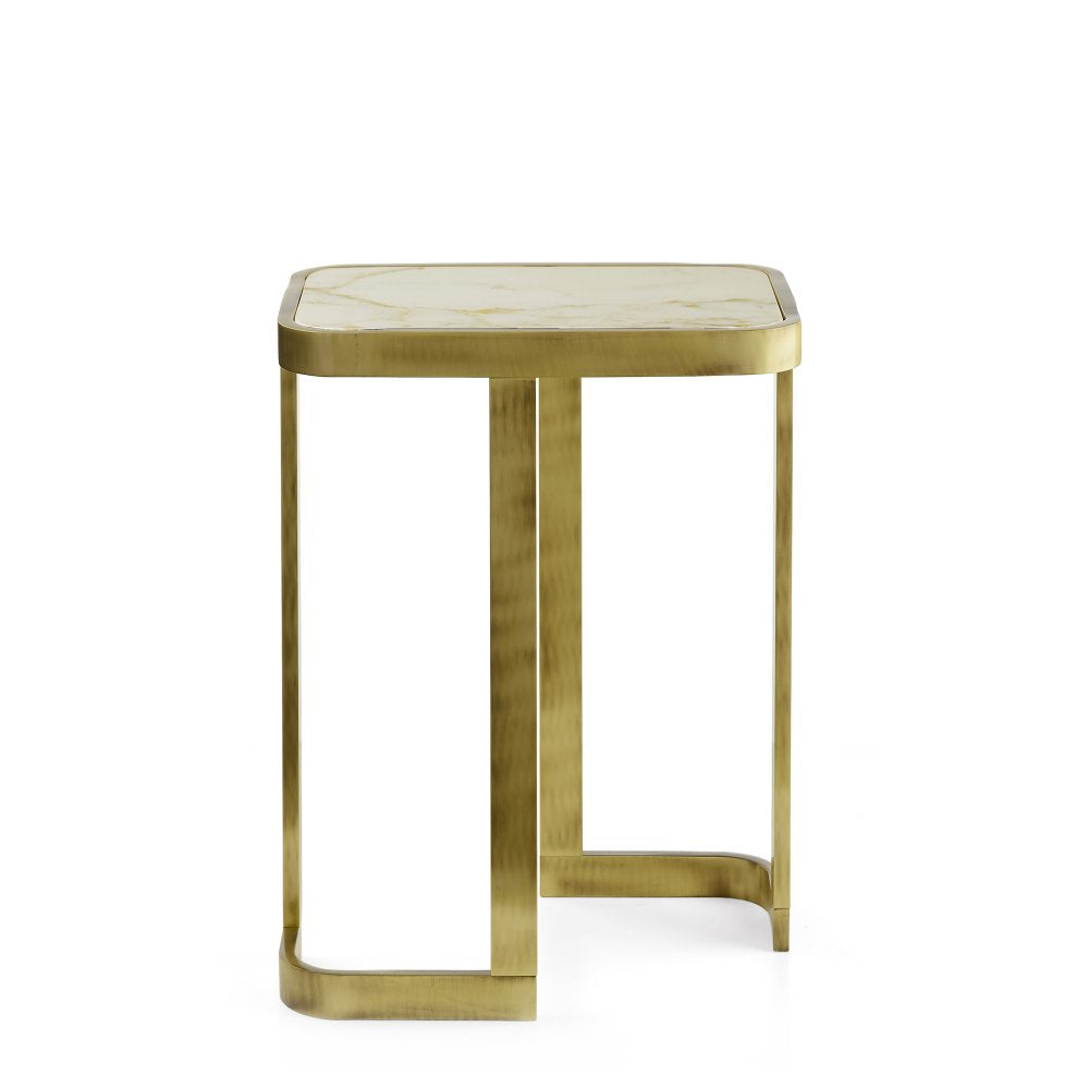 Tavolino medio in marmo Jean by Marioni - Grigio marmorizzato