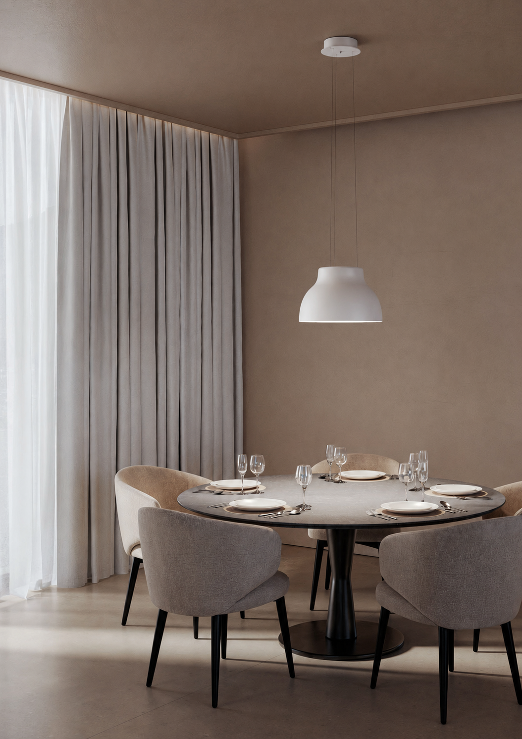 Lampada Cicala by Martinelli Luce - Bianco goffrato