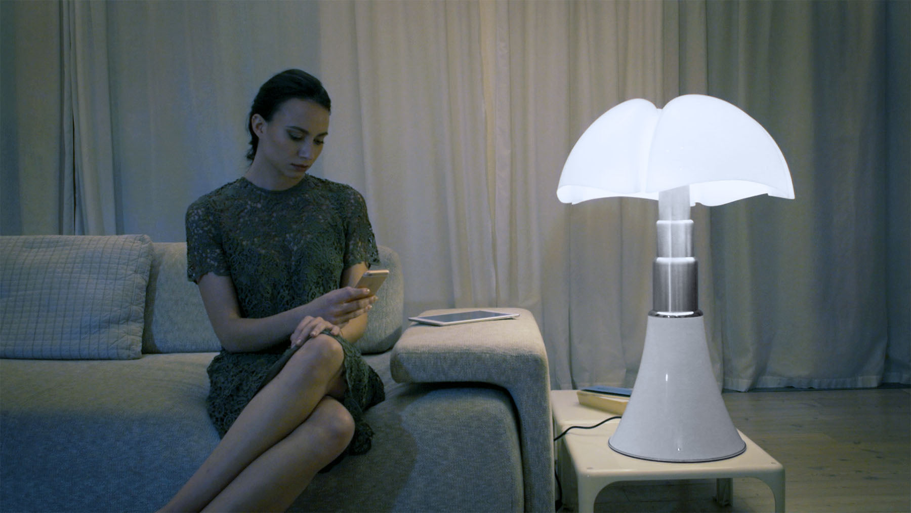 Lampada Pipistrello Grande Con Modulo LED by Martinelli Luce - Bianco lucido