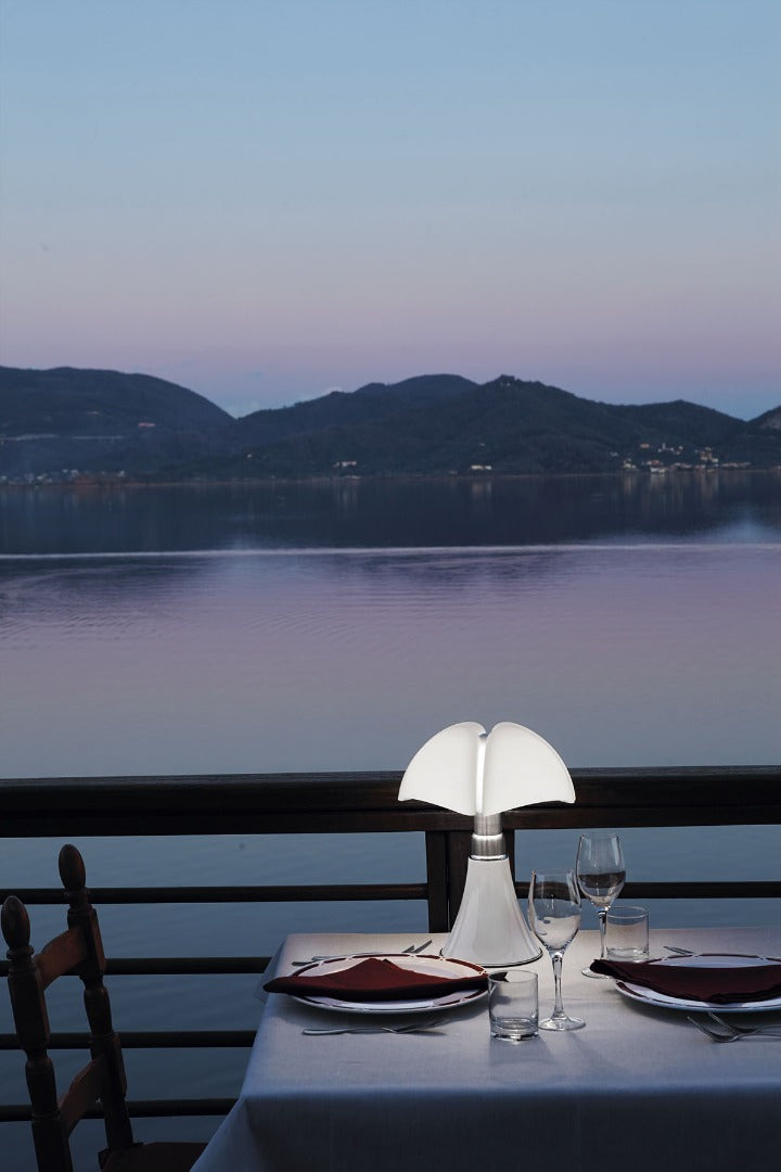 Lampada Pipistrello Piccola Cordless Con Modulo LED by Martinelli Luce - Bianco lucido