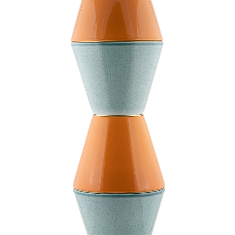 Lampada alta Palm by Marioni - Arancione e azzurro