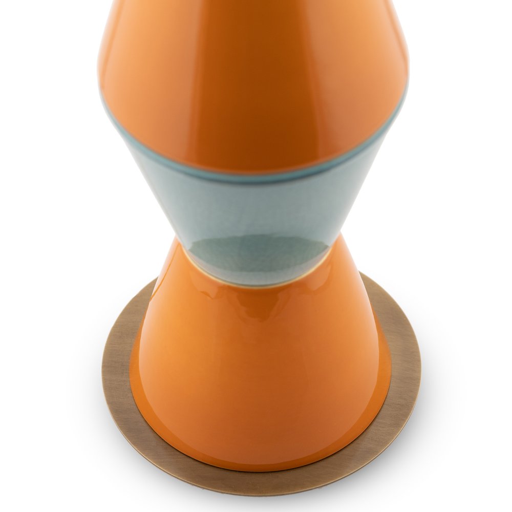 Lampada alta Palm by Marioni - Arancione e azzurro