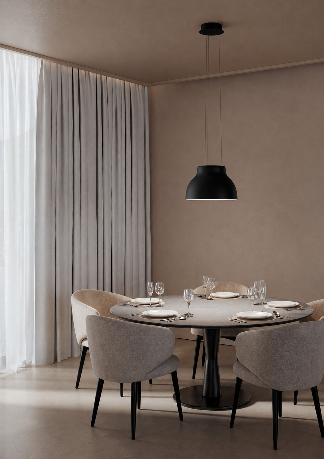 Lampada Cicala by Martinelli Luce - Nero goffrato