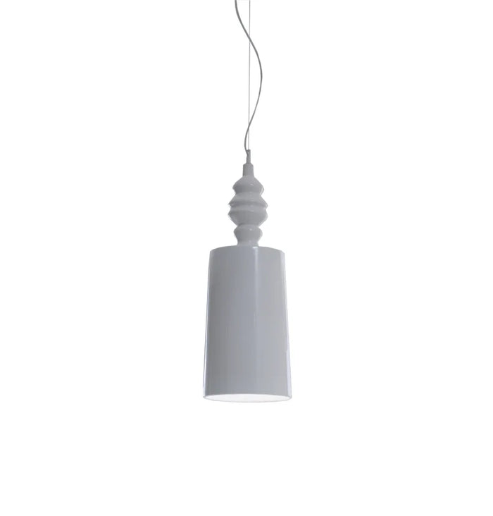 Lampada Alì e Babà a sospensione in ceramica conica slanciata by Karman