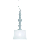 Lampada Alì e Babà a sospensione in lino conica compatta by Karman